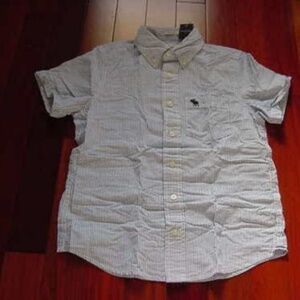 YOUTH BOY ABERCROMBIE KIDS MUSCLE STRIPED CASUAL/DRESS SHIRTS Sz L LARGE 12/14